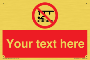 Custom Do not swim in the vicinity of piers